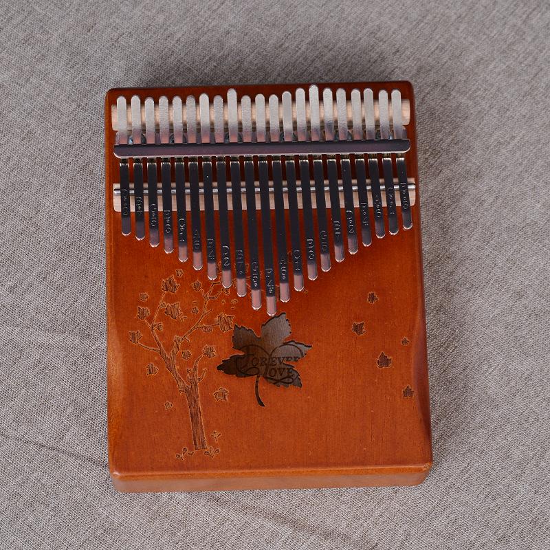 Mahogany Thumb Piano: 21-Key and 17-Key Kalimba Student Finger Piano Portable Musical Instrument