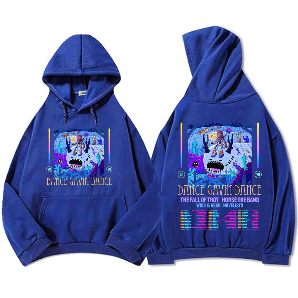 

DANCE GAVIN DANCE Tour 2026 Hoodies Long Sleeve Fleece Hooded Sweatshirt Pocket Loose Pullovers Graphic Clothing XS