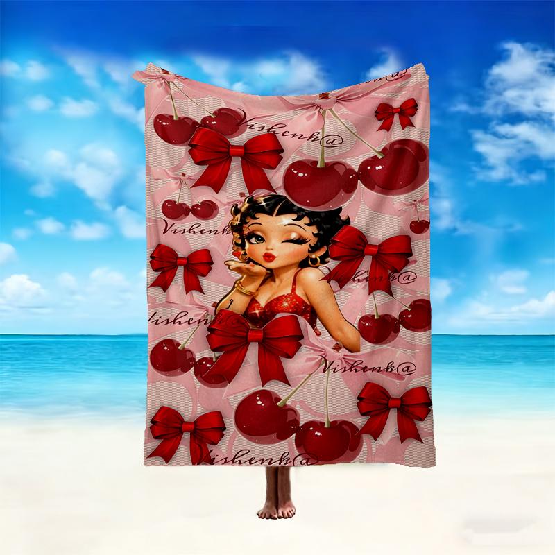 1pc Betty Boop Blanket, Cozy Printed Throw Blanket, A Heartfelt Gift for Your Family and Friends
