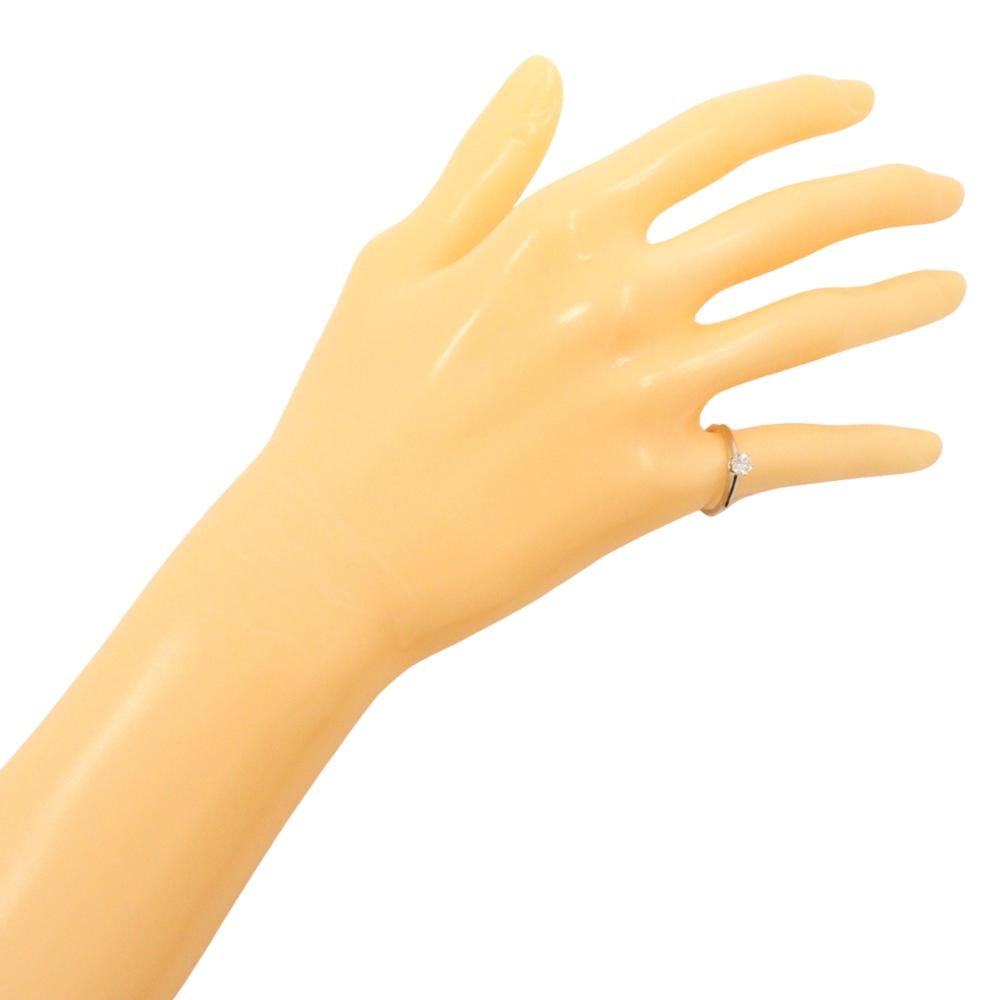 TIFFANY&Co. Solitaire Ring Pt950Platinum/diamond #4.9(US Size) 3.2g Women Used