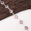 Morganite Gemstone 925 Sterling Silver Handmade Jewelry Adjustable Bracelet 7-9" RB-16-7