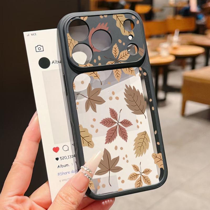 Cute Cartoon Floral Case For iPhone 17 Pro Max For iPhone 16 15 14 13 Pro Max Luxury Hybrid TPU+PC Clear Back Hard Cover