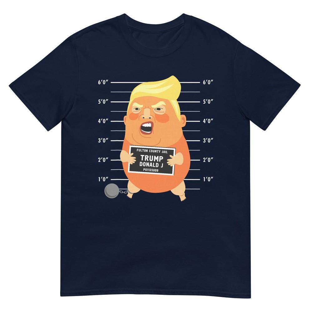 Trump Balloon Mugshot Fulton County Jail Funny AntiTrump TShirt S
