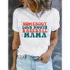 Summer Letter Love Printed Casual Short Sleeved Women's T-shirts