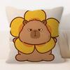 Funda de Almohada Dibujo Capibara Hipopótamo Funda de Cojín Funda de Almohada Sala de Estar Sofá Decoración del Hogar Personalizado