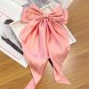 Women Hairpin Large Size Long Ribbon Bowknot Decor Spring Hair Clip Lightweight Back Head Hair Pin Hair Accessory