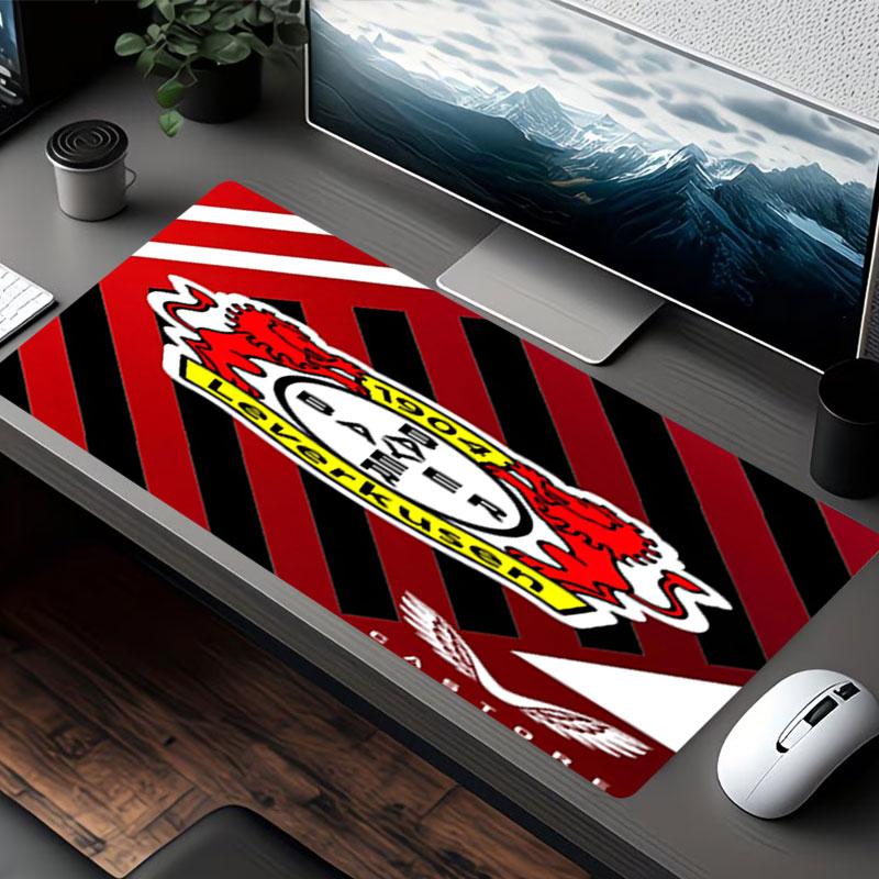 Podkładka pod mysz z nadrukiem Bayer 04 Leverkusen, do klawiatury, laptopa, PC, do biura, domu, dekoracja biurka, idealny prezent urodzinowy dla graczy