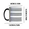 Hidden Message Coffee Mug - Sarcastic Novelty Cup with Black Geometric Design, Hand Wash Only, Funny Office Gag Gift , Coffee Cup