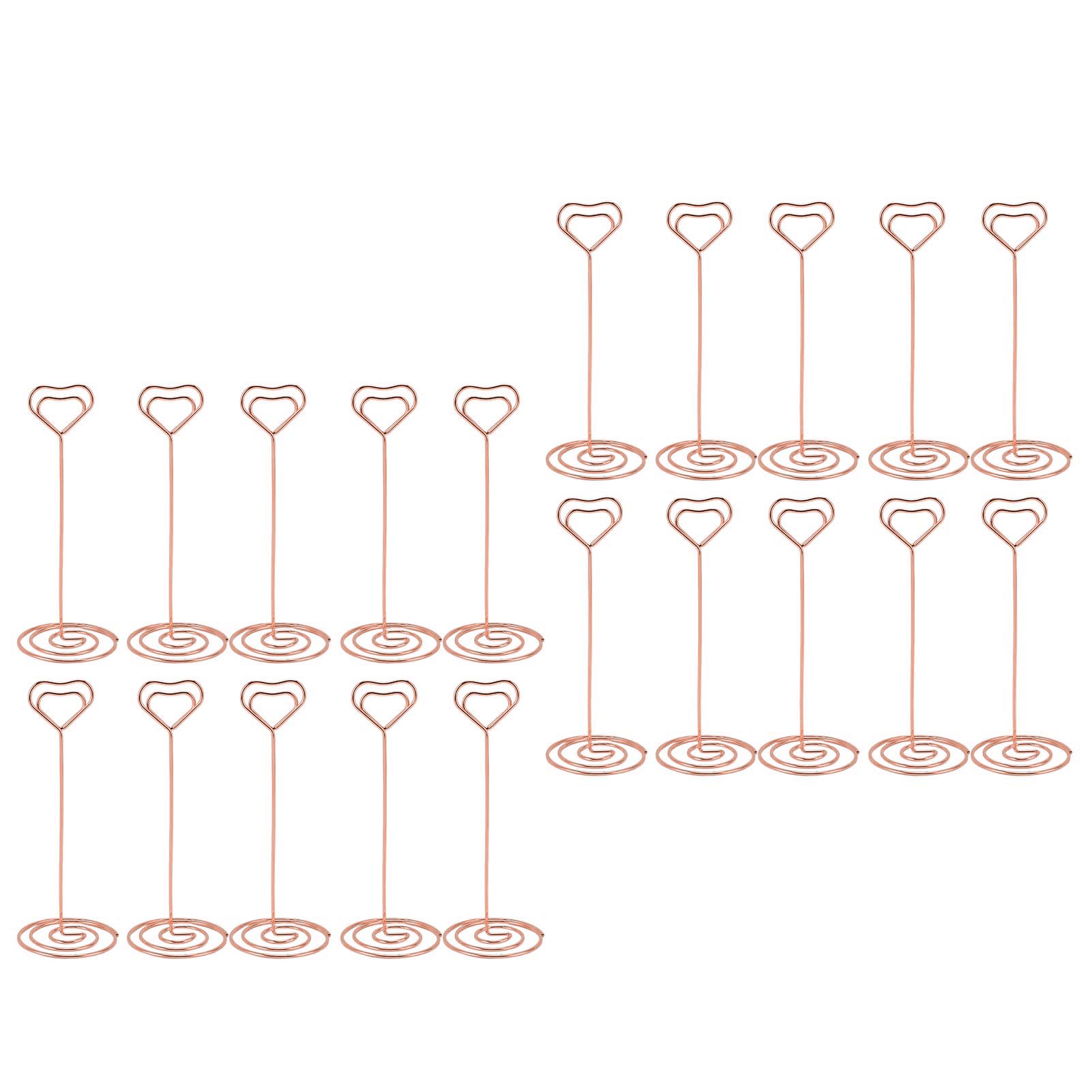 

20 шт. держатель для номера стола 15 см в форме сердца держатель для карточки места памятка зажим для фото подставка розовое золото розового золота