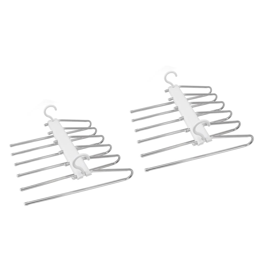 2 STÜCK Faltbare Hosenbügel Mehrschichtig Edelstahl Multifunktionaler Hosenständer für Hosen