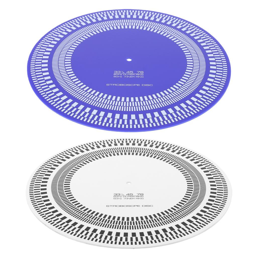 LP Stroboscope Mat 11.81 In X 3mm LP Turntables Calibration Disc Double Sided 33/45/78 RPM for Record Player Testing Speeds