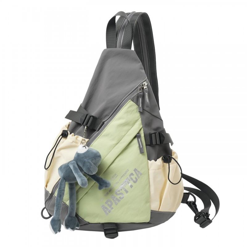 Personality Trend Chest Bag Men 2025 New Korean Fashionable Casual High-face Backpack Women All-matching Cross-body