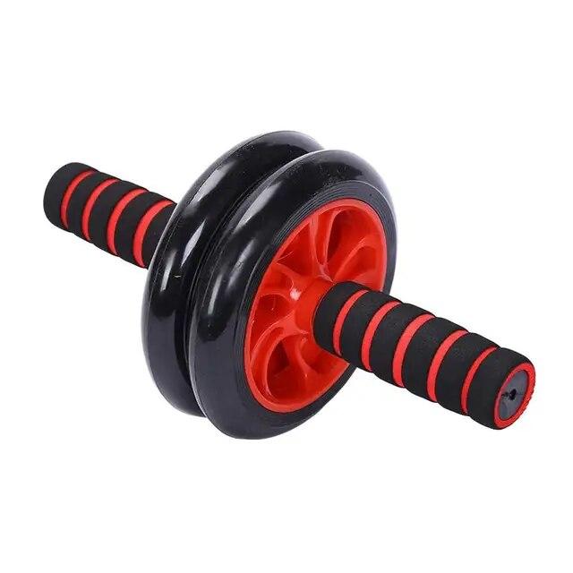 Abdominal Double Wheel Roller Muscle Exercise Equipment Workout Fitness Wheel with Knee Pad Ab Roller Gym Roller Trainer