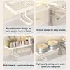 Household Mirror Front Toilet Rack Bathroom Washstand Wall-Mounted Faucet Non-Punching Sink Storage Multifunctional Fashion