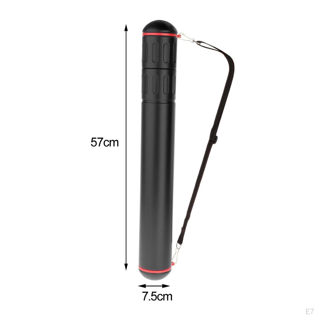 Adjustable Document Poster Storage Tube with Shoulder Strap Portable Holder Durable Telescopic