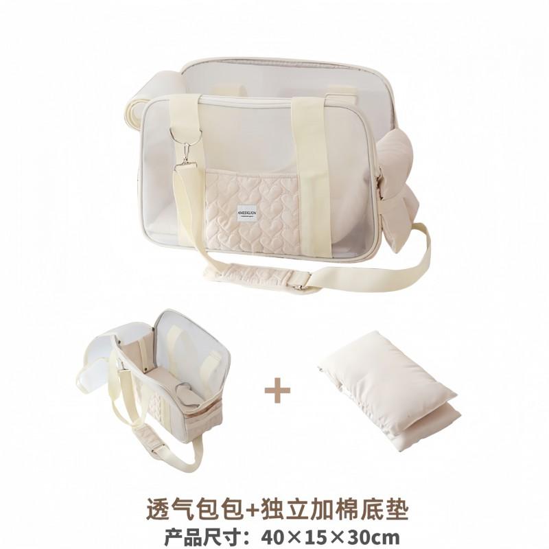 Portable Pet Carrier Bag Cats Small Dogs Up To 7kg Breathable Adjustable Crossbody Handheld Travel