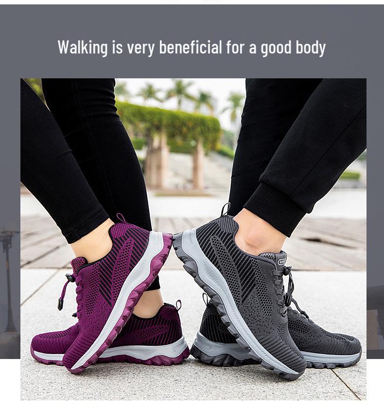 Genuine Mesh Sports Shoes for Middle-Aged Women and Men - Spring/Summer Walking Sneakers