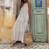 2022 European & American Women's Round Neck Patchwork Camisole Dress, Large Hem, 260g