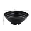 Black Ramen Bowl Plastic Thickened Instant Noodle Bowl Antifall Salad Bowl High Temperature Resistance Durability Home Tableware