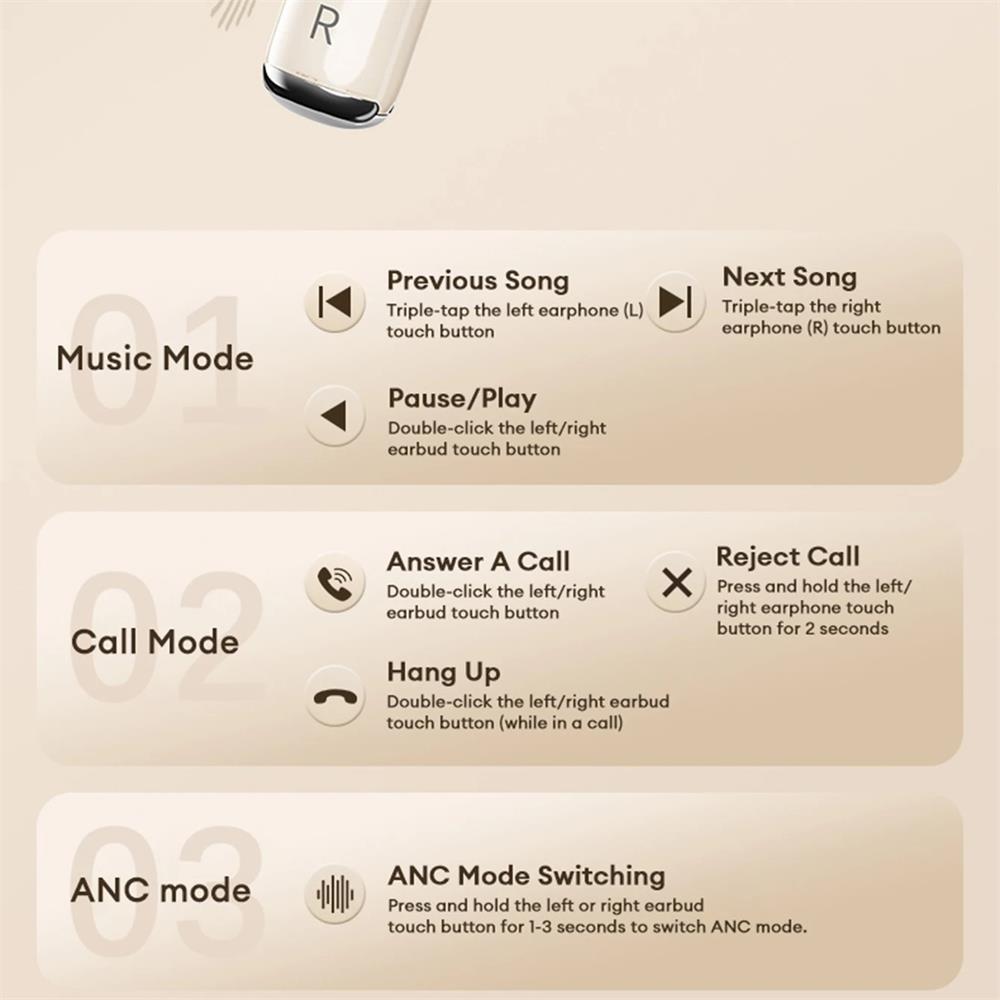 Original Lenovo LE207 TWS Wireless Bluetooth 6.0 Earphones LED Digital Display Travel Sports Headphones Low Latency HIFI Audio Comfort