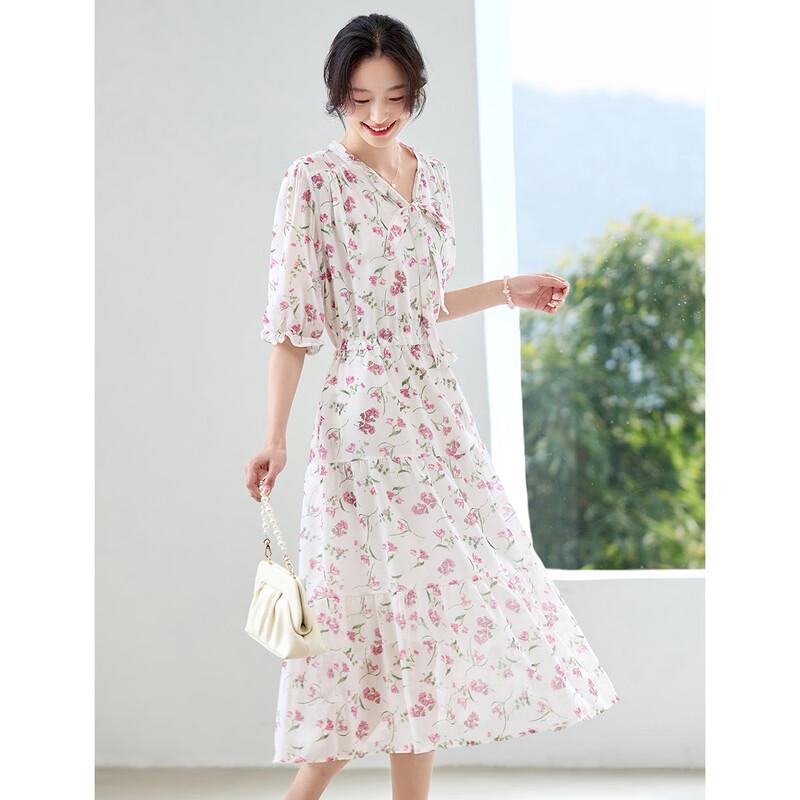 ORIGIN Women's Floral Print A-Line Midi Dress