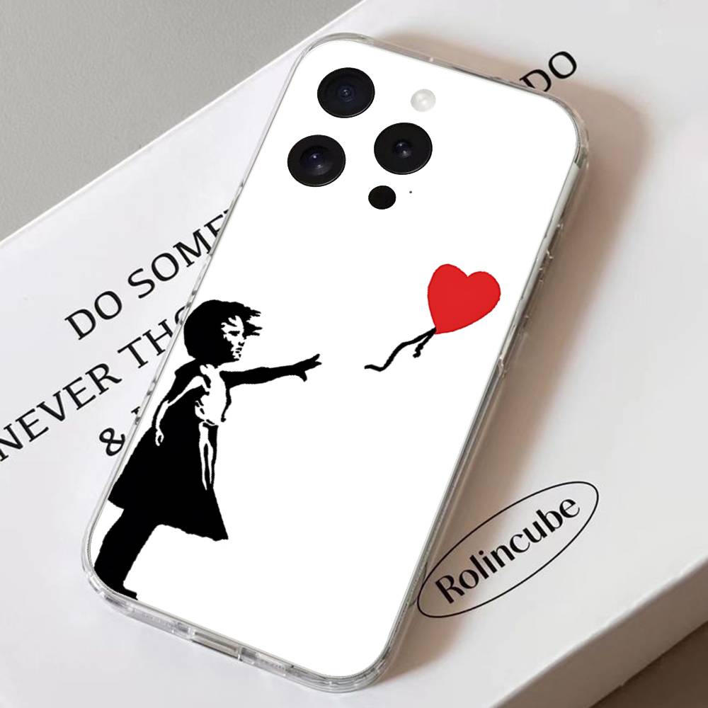 Graffiti Artist B-Banksy-S Phone Case Soft Transparent Case For IPhone 17 16 15 14 13 12 11 Pro Max Mini Plus Shockproof Cover C iphone12Pro