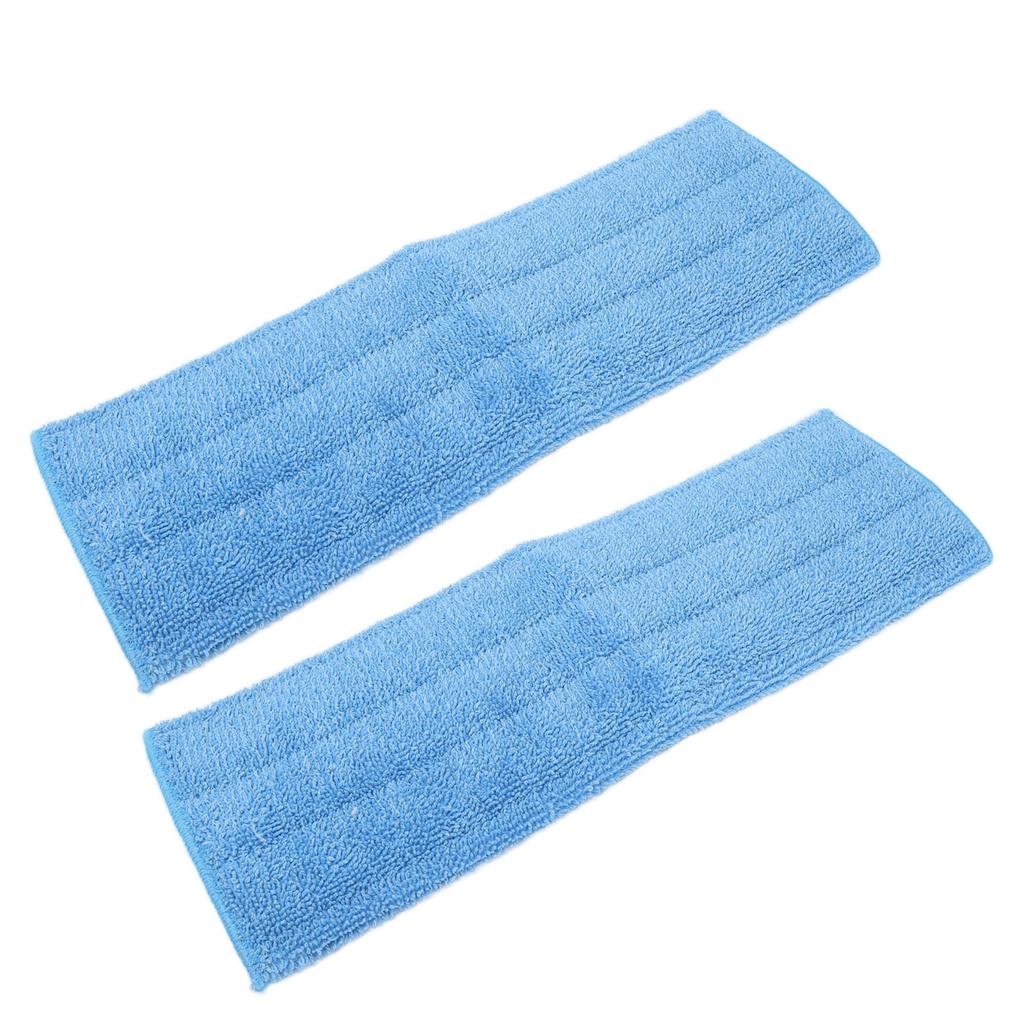 2Pcs 18in Flat Mop Cloth Bonded Fiber Mop Dual Use Mopping Pad with High Water Absorption