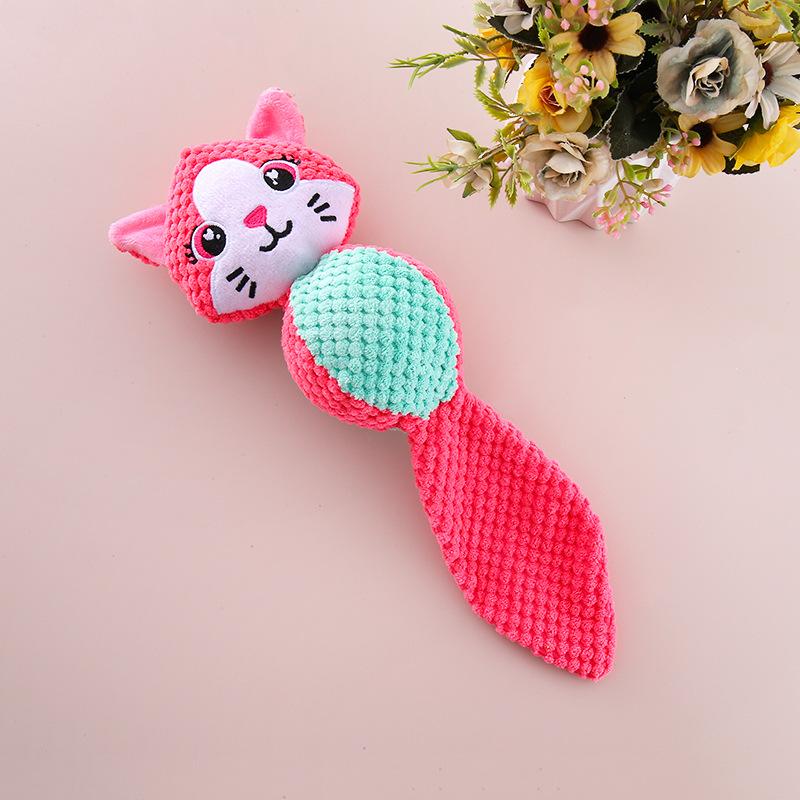 

Pet Plush Toy Dog Bites And Sounds Interactive Toys For Indestructible Dogs Corn Velvet Ball Shaped Speaker Cute Animal Shape розы красного