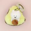 Joke Bear Peach Plush Keychain With Soft Short Pile For Gift And Bag Decor
