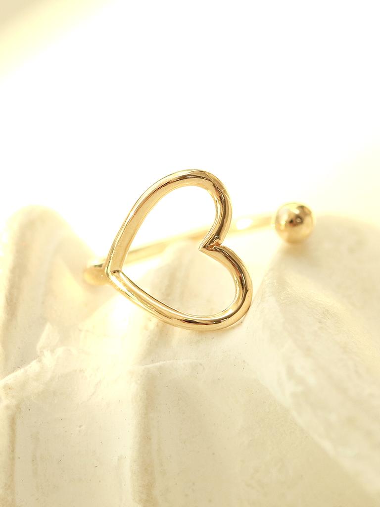 Minimalpiercing 14K Heart Point Ear Cuff Clip-On