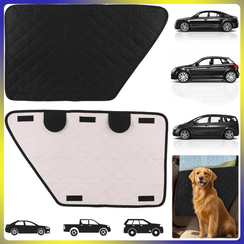 2Pcs Oxford Waterproof Car Door Protector Dog Vehicle Door Protector Washable Car Door Protect Mats for Car SUV Truck Dog Travel