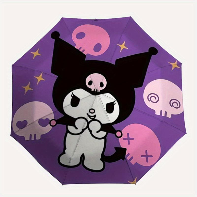 1pc Kuromi & Skull Pattern Umbrella, Fashionable, Personalized, High-Value Folding Umbrella, a Must-Have for Summer, 8-Rib Durable Iron Frame, Tri-Fol