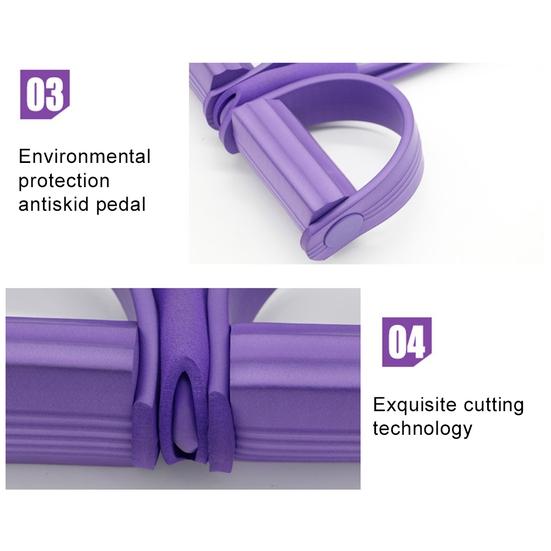 Bandes De Résistance Fitness 4 Tubes - Avec Poignées Et Sangles Pieds - Pour Abdominaux, Bras, Jambes - Entraînement Maison