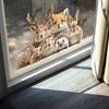 Entzückende Waldtier-Party Wohnzimmer Esszimmer Zuhause Glastüren und Fenster Dekoration Aufkleber