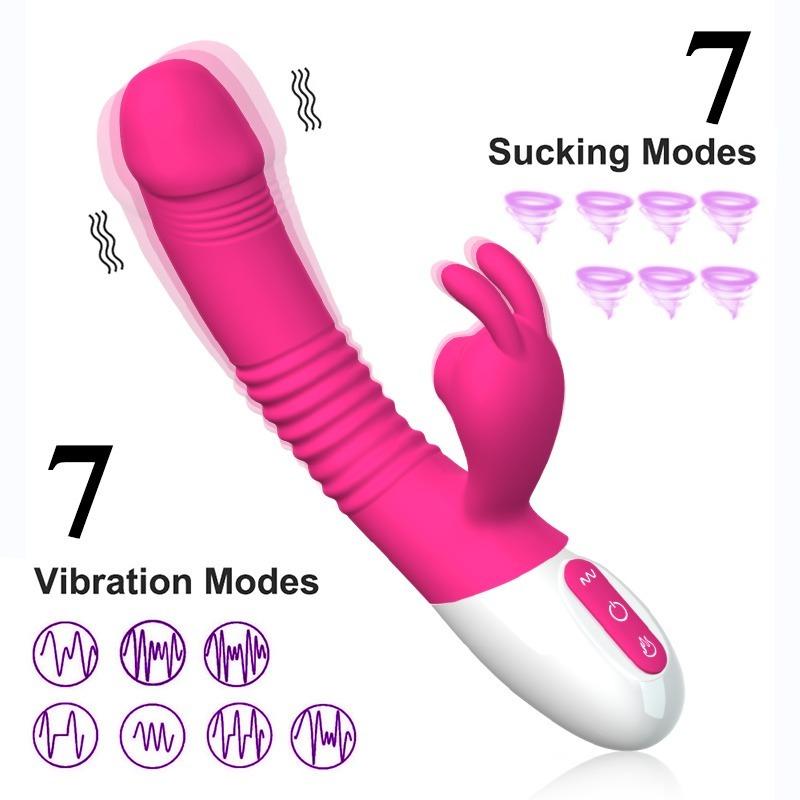 7*7 Geschwindigkeiten Vibrierender Dildo Mit Saugen Vibrator Für Frau G-Punkt Vaginal Klitoris Stimulator Spielzeug Für Erwachsene Und Sexy Spielzeug Für Frauen