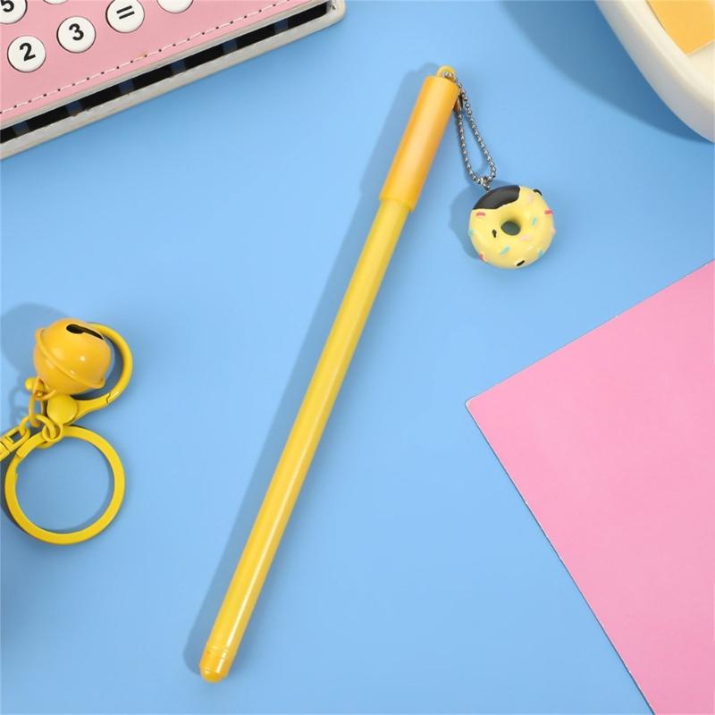 6Pcs Desserts Pendant Gel Pen 1.0MM Tip for Women Girl Student Writing Journaling Drawing Office School Writing Tool
