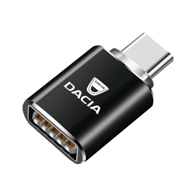 Car Type-C To USB Adapter Fast Charging Connector For Dacia Logan Sandero Duster Lodgy Spring Jogger Dokker Stepway Bigster
