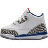 Air Jordan 3 Slip Resistant Abrasion Resistant High Top Toddler Shoes White Blue Infant And Toddler 832033-106