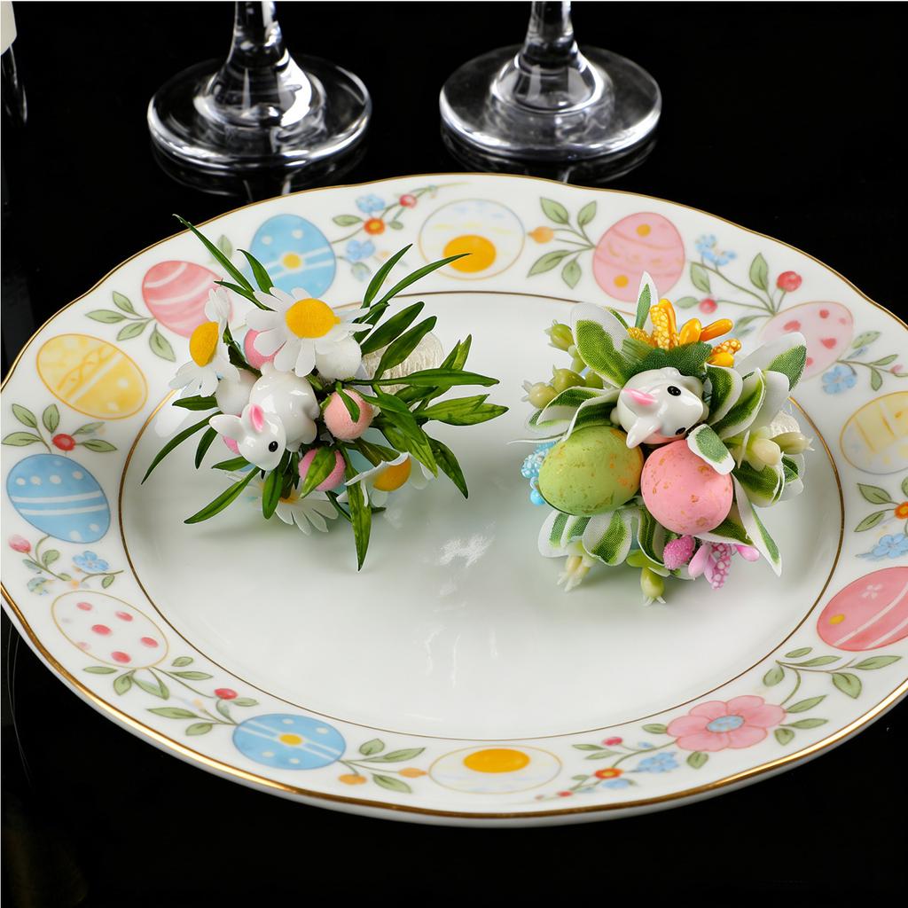Easter Bunny Napkin Ring Foam Easter Egg Holiday Decor Napkin Holder Artificial  Napkin Ring