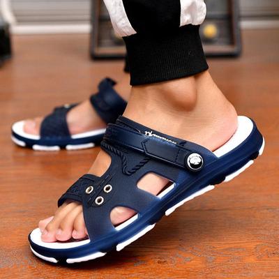 Moda Uomo Casa Sandali Casual Scarpe Uomo Resistenti Antiscivolo Peep Toe Pantofole Uomo Scarpe Estive Sandali Taglie Forti