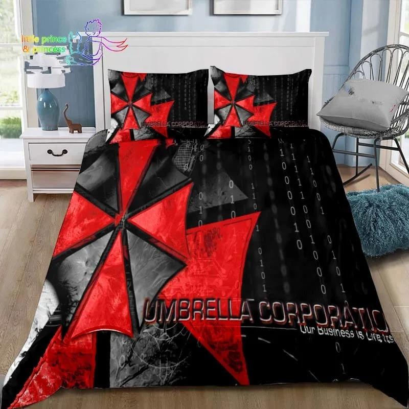3D Print R-Resident Evil Games Gamer Bedding Set Single Twin Full Queen King Size Bed Set Adult Kid Bedroom