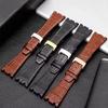 For Audemars Piguet AP15400 15703 15500 Royal Oak Series Men Leather Watch Strap  Double Concave Interface Watchband Men 26mm