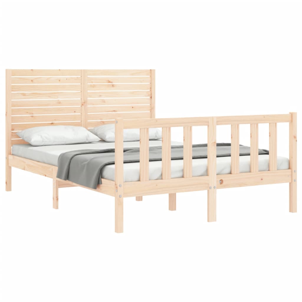 Solid Wood Bed Without Mattress 140x200 Cm Pine Wood
