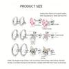 1-6 Pairs 20G Stainless Steel Flat Back Stud Earrings Hypoallergenic Jewelry for Women Cartilage Daith Piercing
