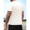 European Size Black and White Bull Terrier Silhouette Print Men's Top, Casual Short Sleeve Crew Neck T-Shirt for Summer and Spring, Men's Outdoor Wear