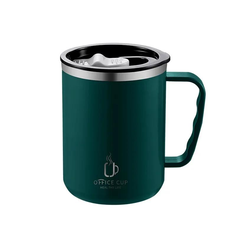 Stainless Steel Insulated Coffee Mug with Handle Double Wall Vacuum Travel Mug Heat Resistant Tumbler Cup with Sliding Lid