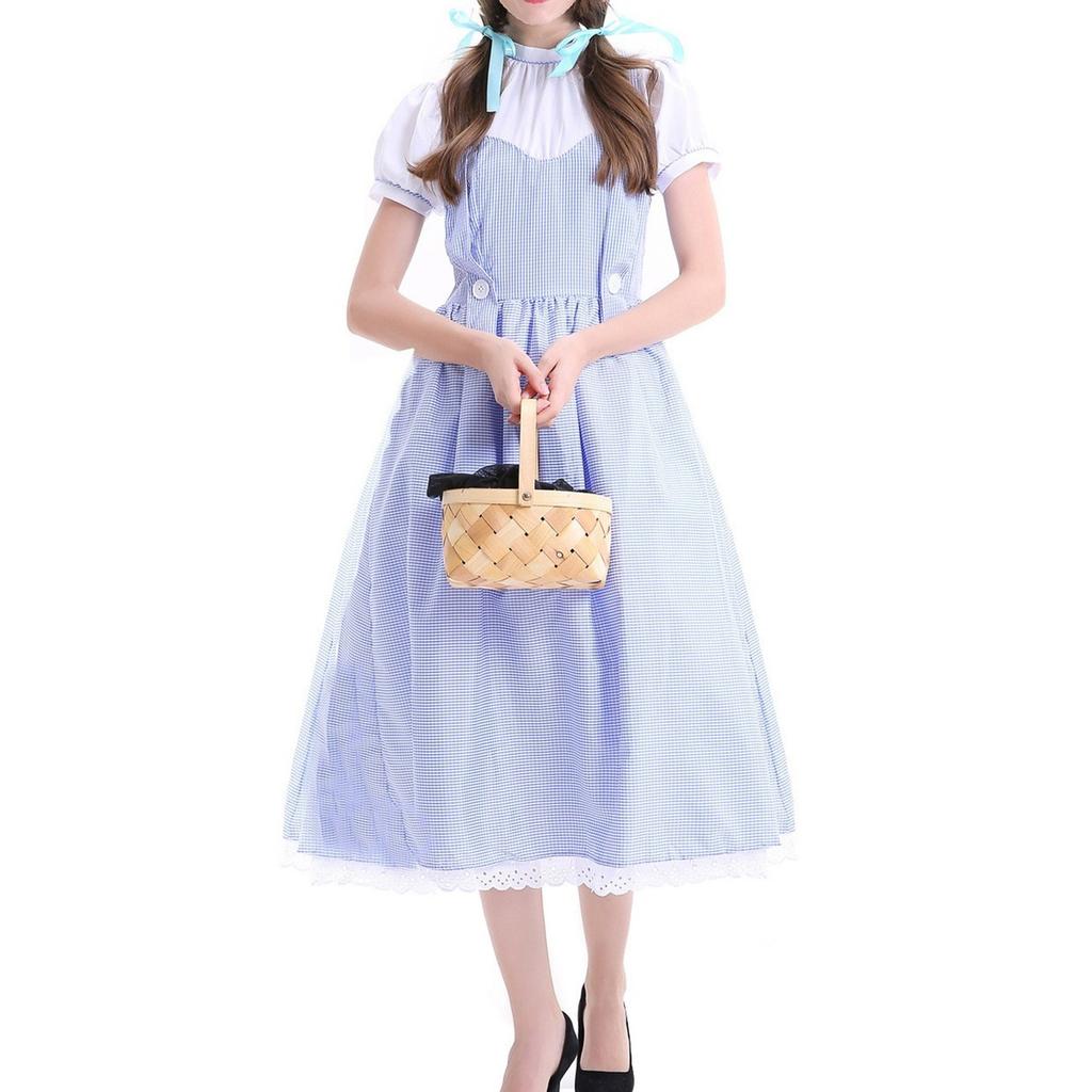 Beer Festival Costume Bavarian Women's Performance Costume Stripe Print Square Neck Dress