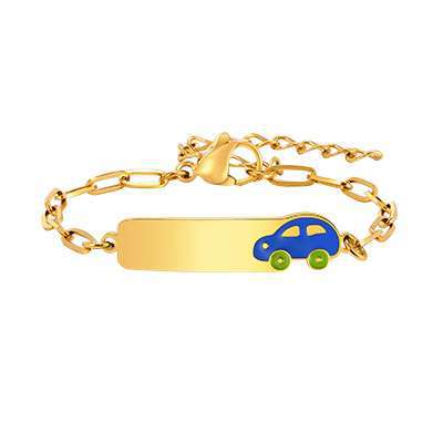 A Variety Of Fashionable And Personalized Women'S Children'S Cute Elements Epoxy Stainless Steel Gold Bracelet Length 12-17Cm