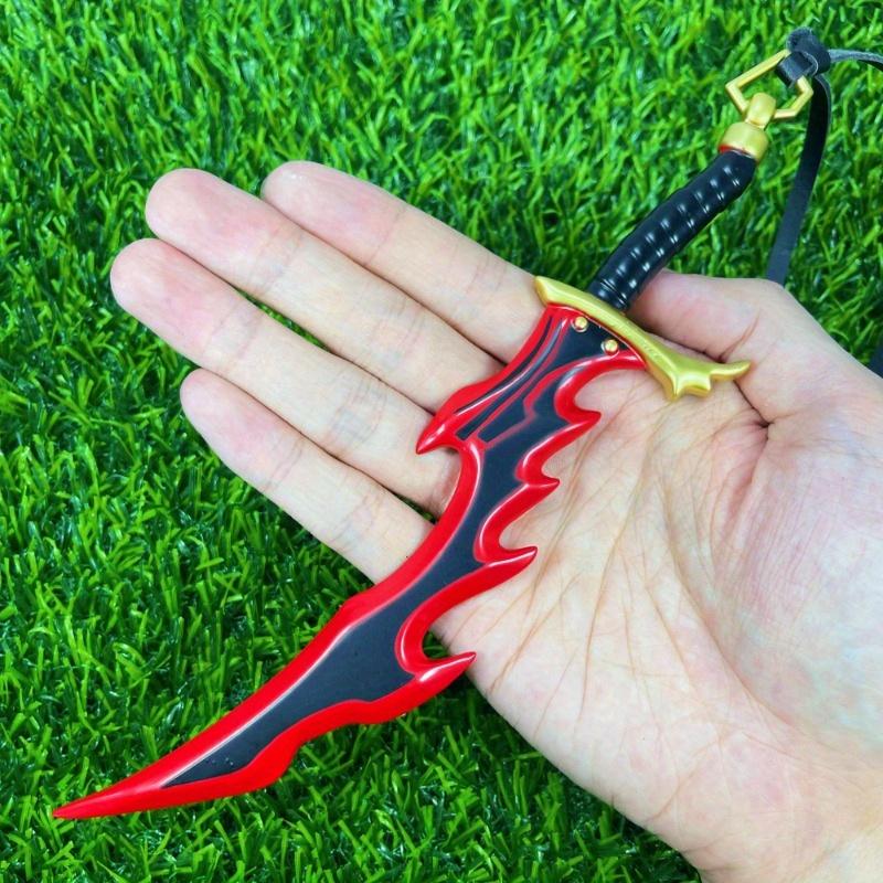 8,6 Zoll Solo Leveling Katana Echte Größe Japanisches Katana Sung Jin-Woo Samurai-Säbel Metall Anime Cosplay Requisite Ninja Messer Schwert Spielzeug