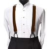 Suspenders with buttons, plain brown, sb00008